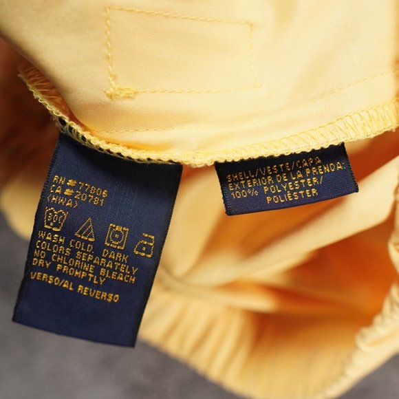 VTG Tommy Hilfiger Golf Jacket Mens M Yellow Langley Airforce Base Eaglewood GC - Picture 12 of 13